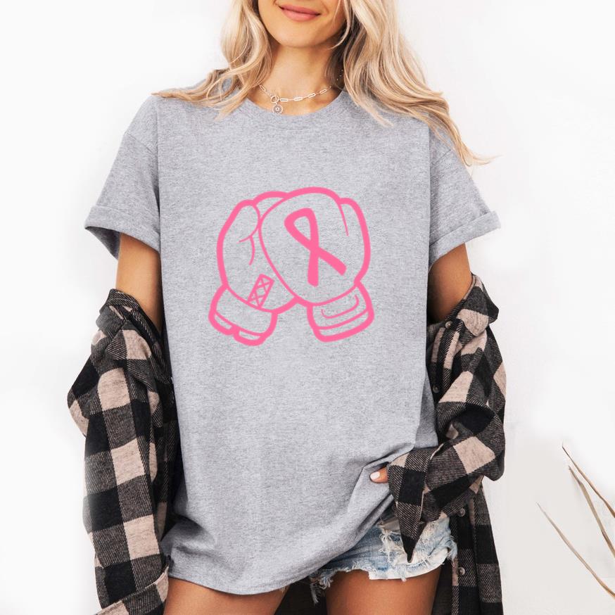 Pink Boxing Glove With A Pink Ribbon T-Shirt