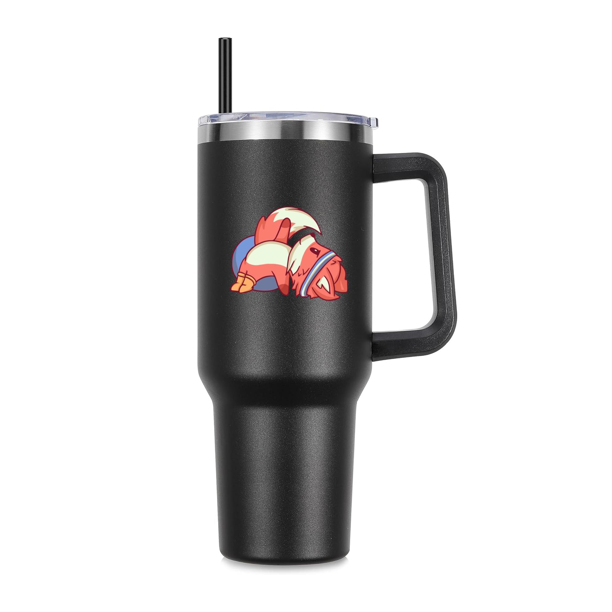 Fox Color Stroke Pilates 40oz Stainless Steel Tumbler - Image 3