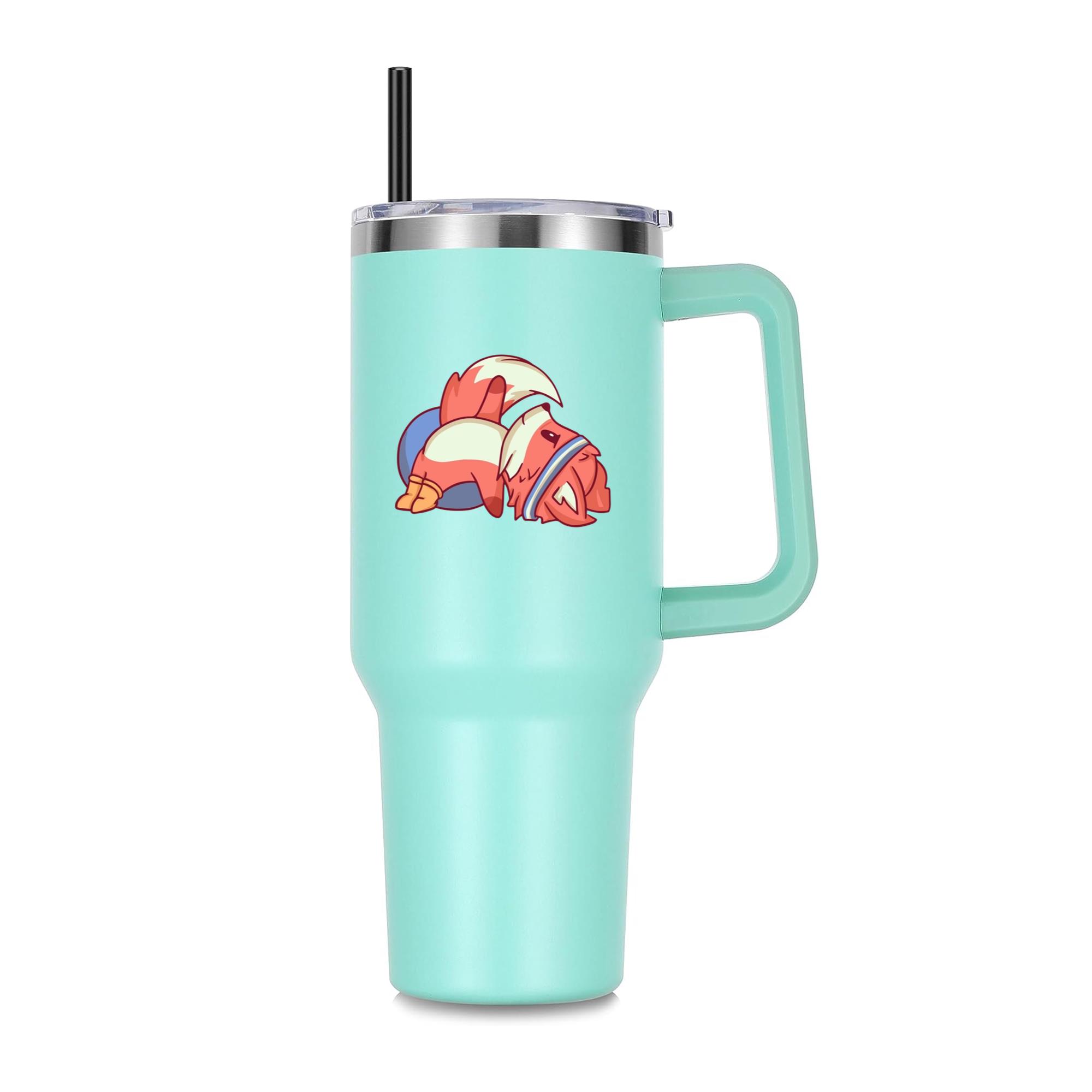 Fox Color Stroke Pilates 40oz Stainless Steel Tumbler - Image 2