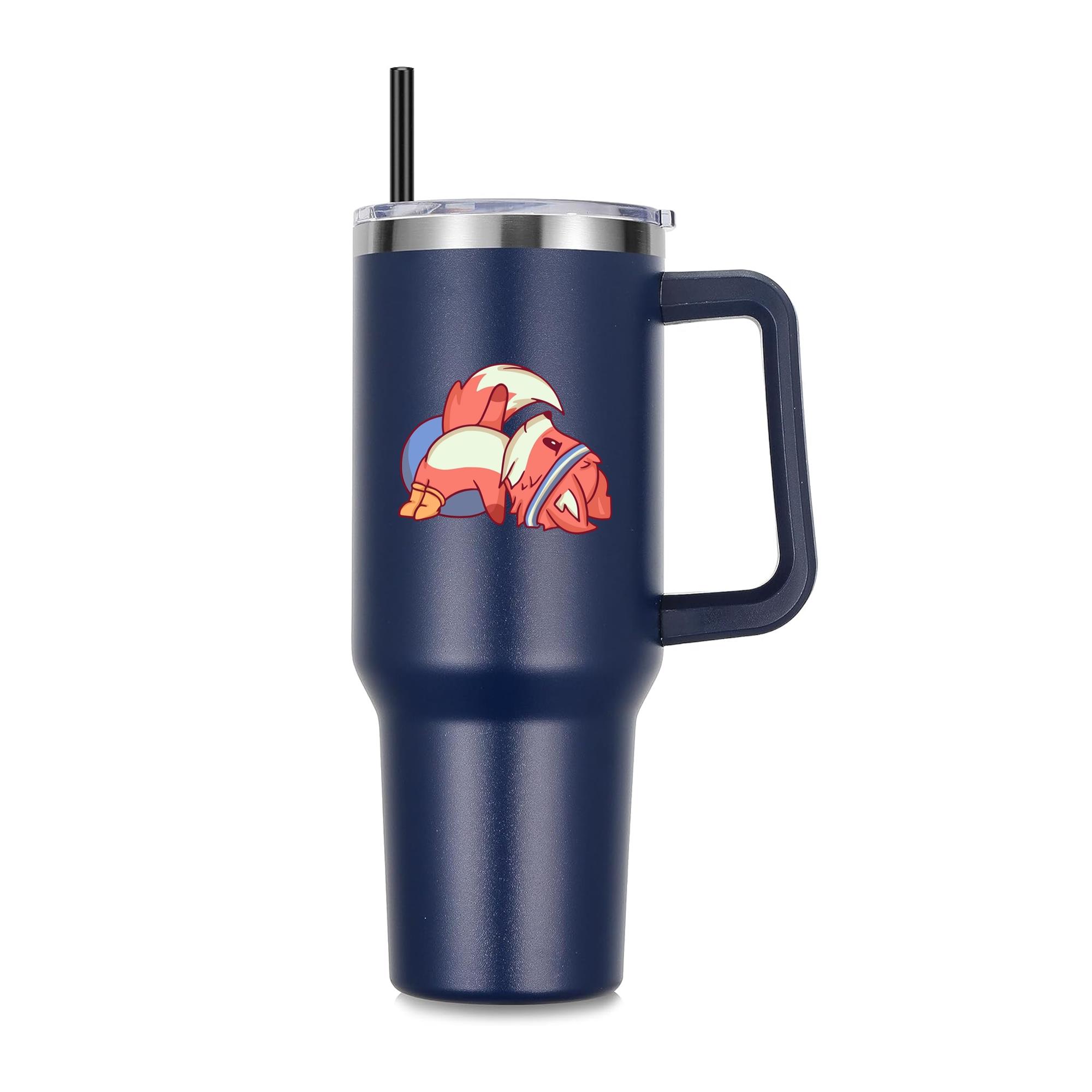 Fox Color Stroke Pilates 40oz Stainless Steel Tumbler - Image 4
