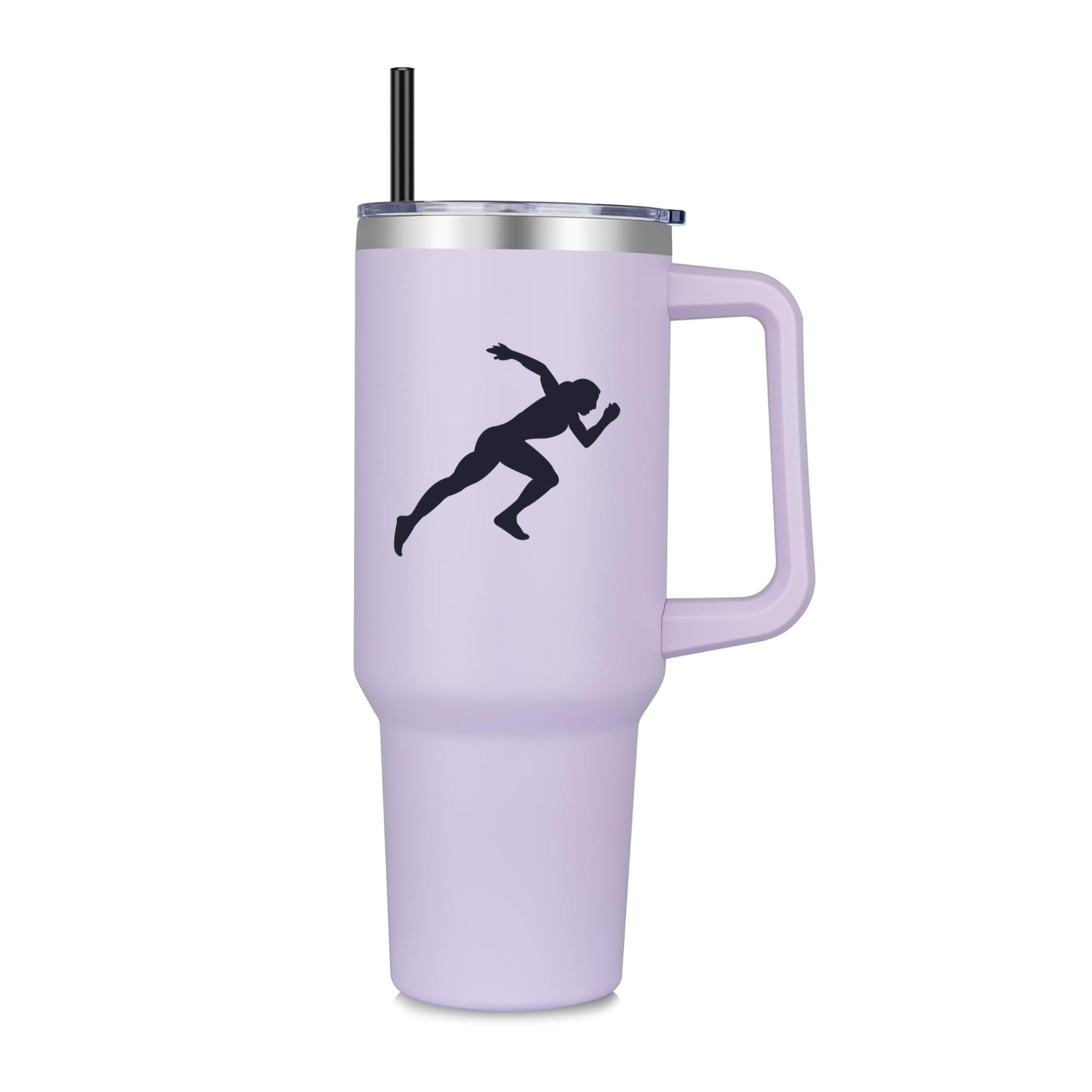 Girl Athlete Silhouette 40oz Stainless Steel Tumbler